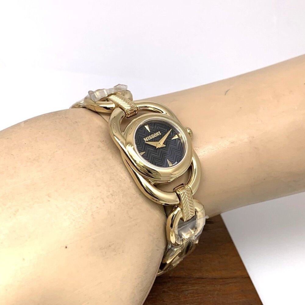 Missoni Women's Watch Mwgca0323 Gioiello Swiss Quartz Black Dial Gold Steel 23mm View 6